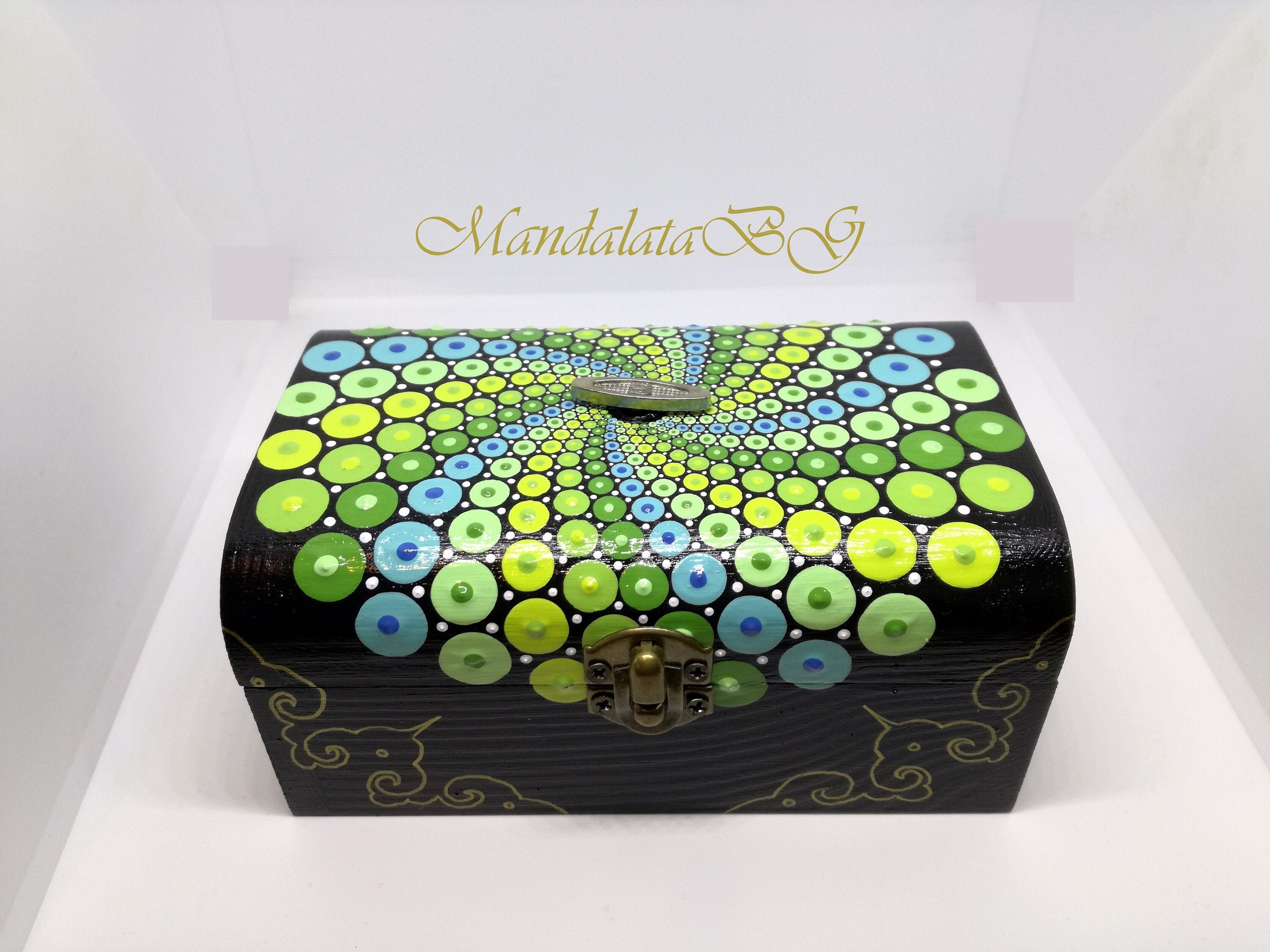 Musical Box Hand Painted Box Wooden Box Jewelry Box Etsy