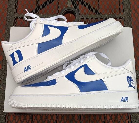 blue custom air force ones