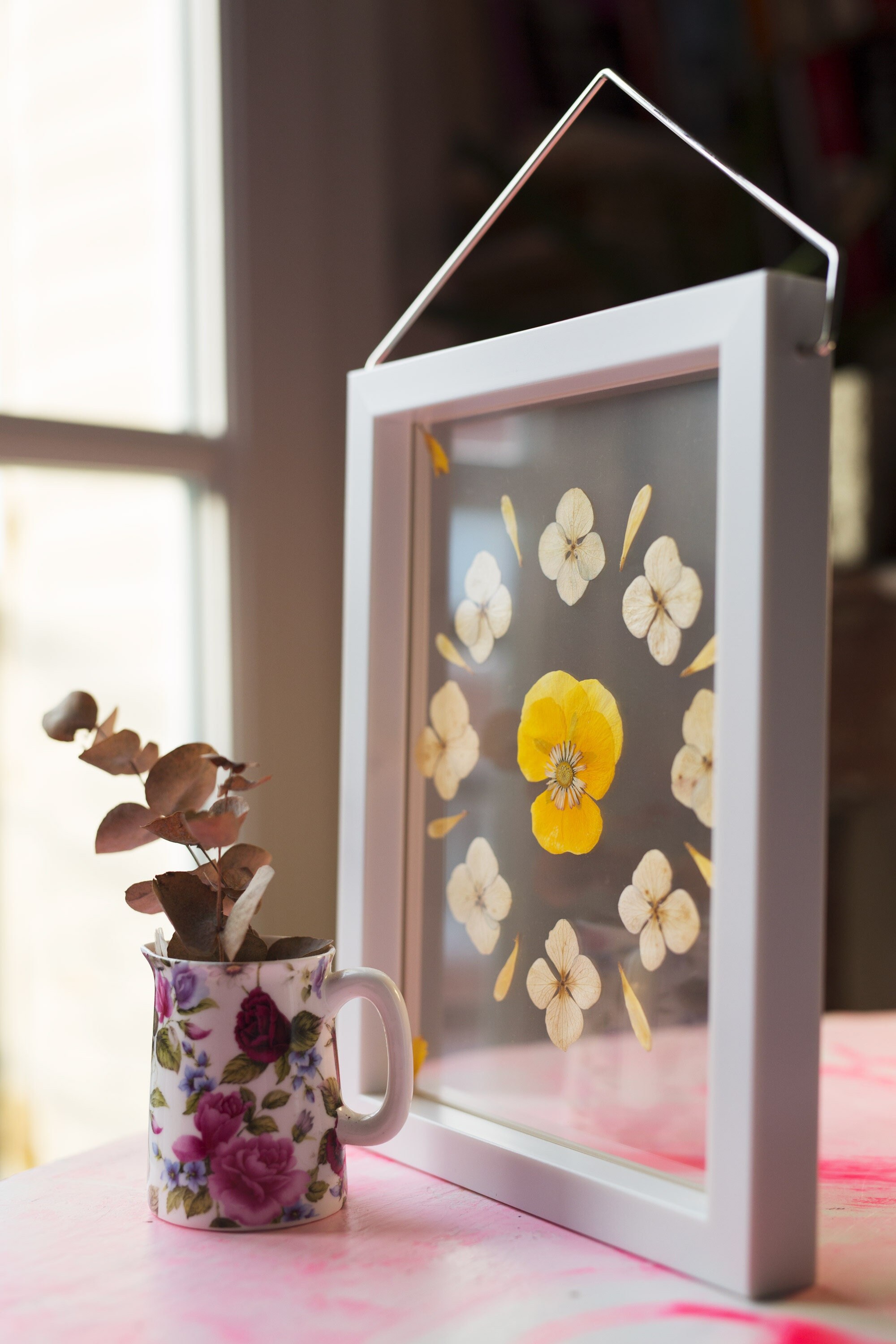 Cadre Photo de Fleurs Sèches Herbier, Cadeaux Noël, Mandala Fleurs, Décoration d'intérieur, Herbier,