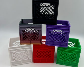 3D Printed Mini Crate Desk Organizer, Choose any color!!