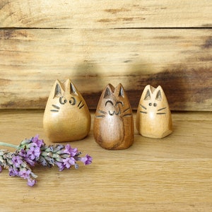 Orphan Kitten - Baby Wooden Cat