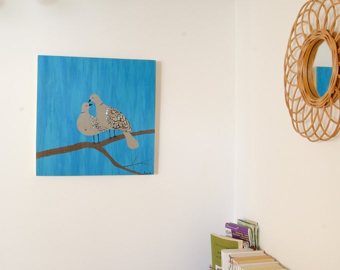 Painting Turtledoves in love