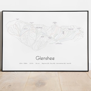 Póster/impresión del mapa de pistas de Glenshee (Escocia)