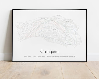 Cairngorm - Scotland - Piste Map Poster/Print