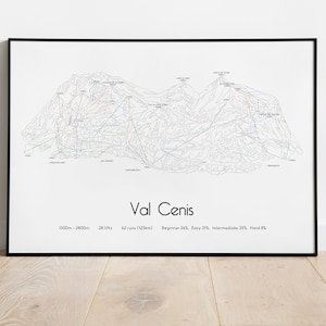 Val Cenis Pistenplan Poster/Print