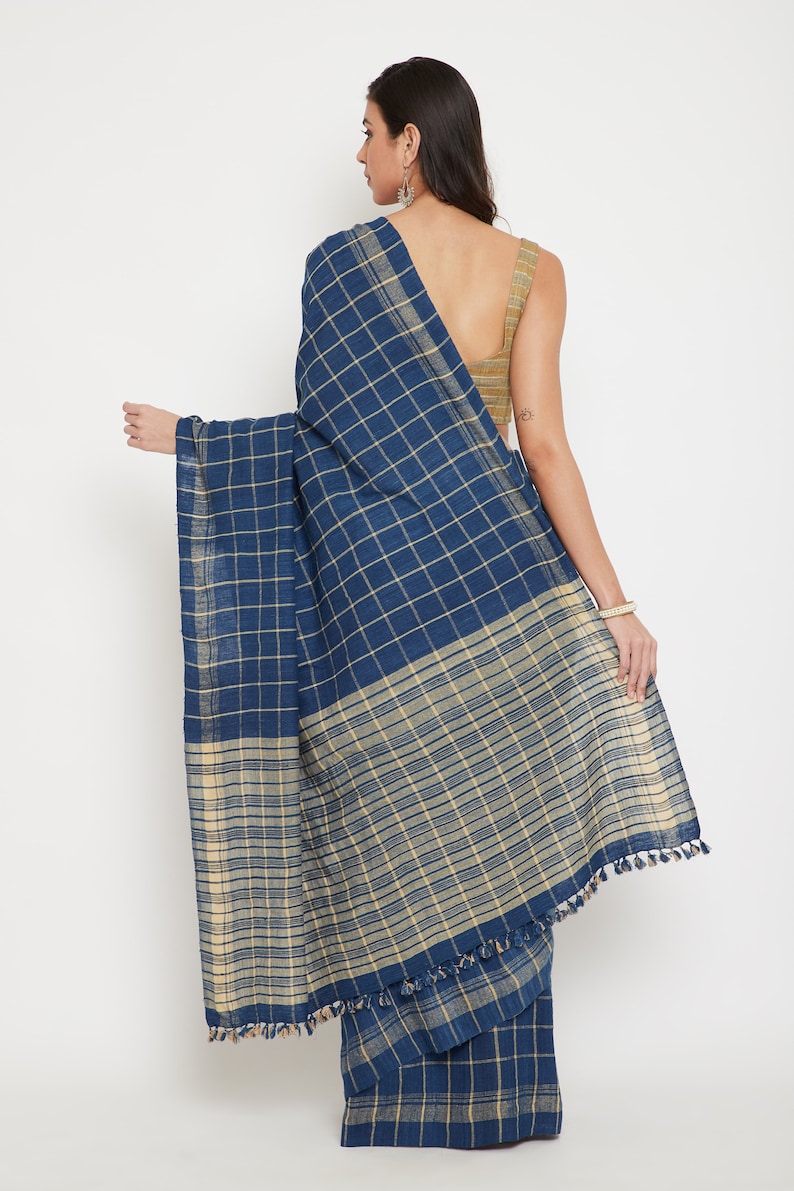 Cruelty free silk saree/ Ahimsa silk saree/ Eri silk saree/ Peace silk/ Handwoven & Naturally dyed image 3