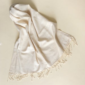 Peace silk scarf, handloom women's scarf in pure silk image 4