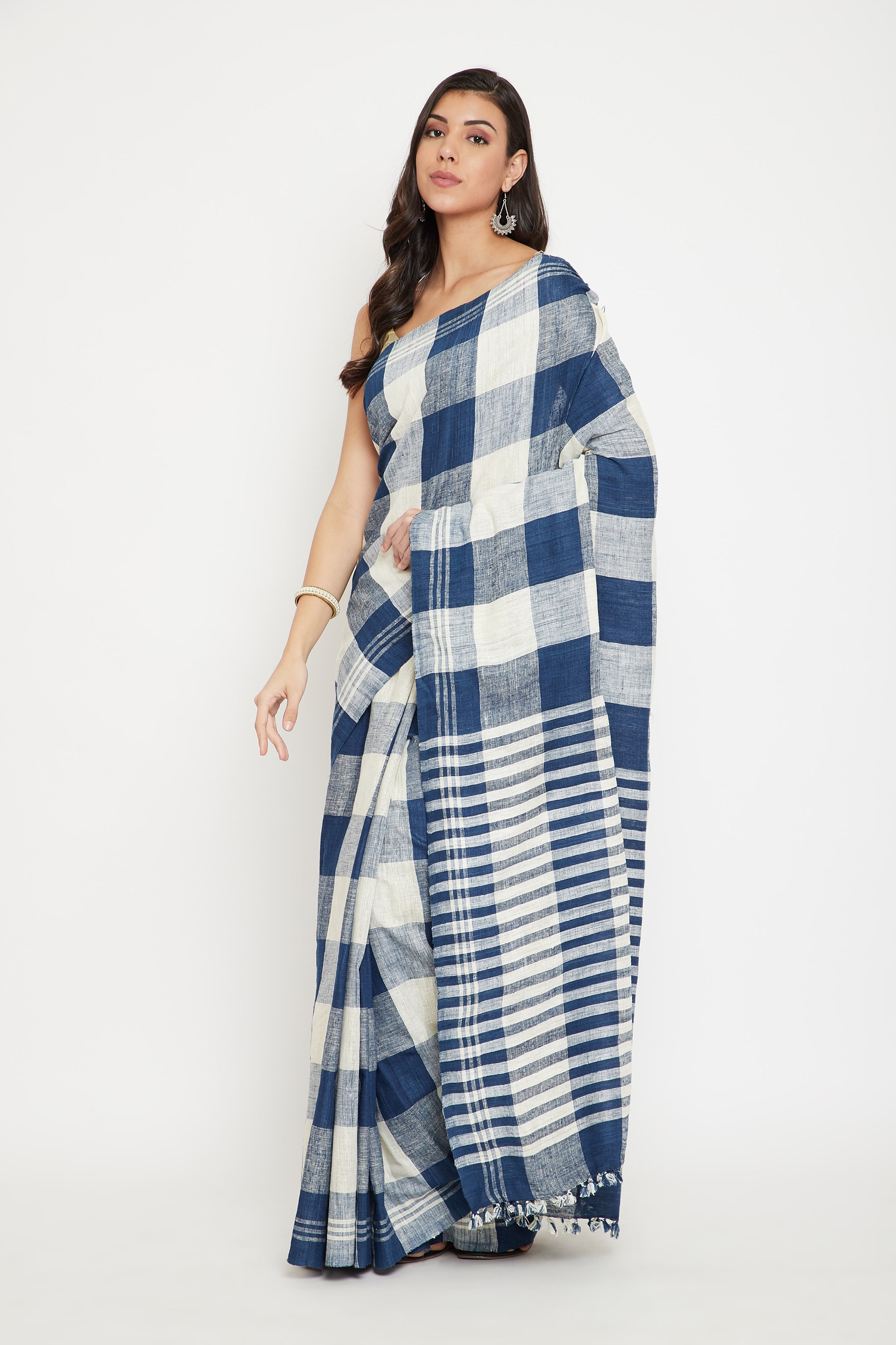 Cruelty free silk saree Ahimsa silk saree Eri silk saree Peace silk Handwoven Naturally dyed