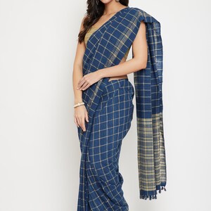 Cruelty free silk saree/ Ahimsa silk saree/ Eri silk saree/ Peace silk/ Handwoven & Naturally dyed image 2