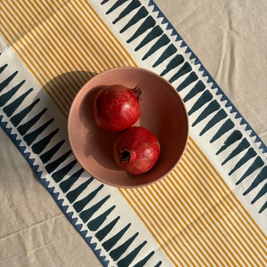 Cotton hand block printed table runner/ Table Decor/ Housewarming Gift image 1