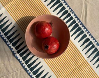 Cotton hand block printed table runner/ Table Decor/ Housewarming Gift