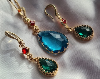 Howl's Moving Castle Jewellery Set - Earrings and Necklace