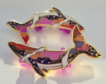 Whale Glitter Hard Enamel Pin