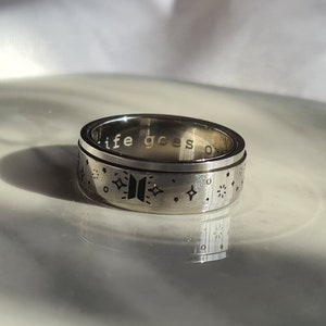 BTS Spinning Anxiety/Fidget Ring - Stainless Steel, UPDATED DESIGN