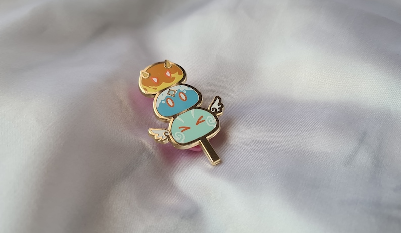 Dango Pin Dango Slime Pin - Genshin Impact Hard Enamel Pin Badge - Etsy