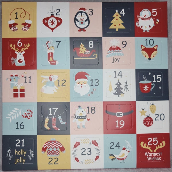 Advent Calendar 25 Day Small  Animal Treats Christmas Holiday Rabbits Guinea Pigs Hamsters Gift