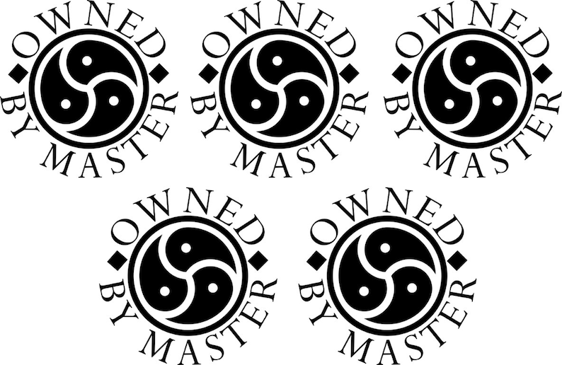 5 BDSM Temporary Tattoos Owned By Master Circling Triskelion image 2.