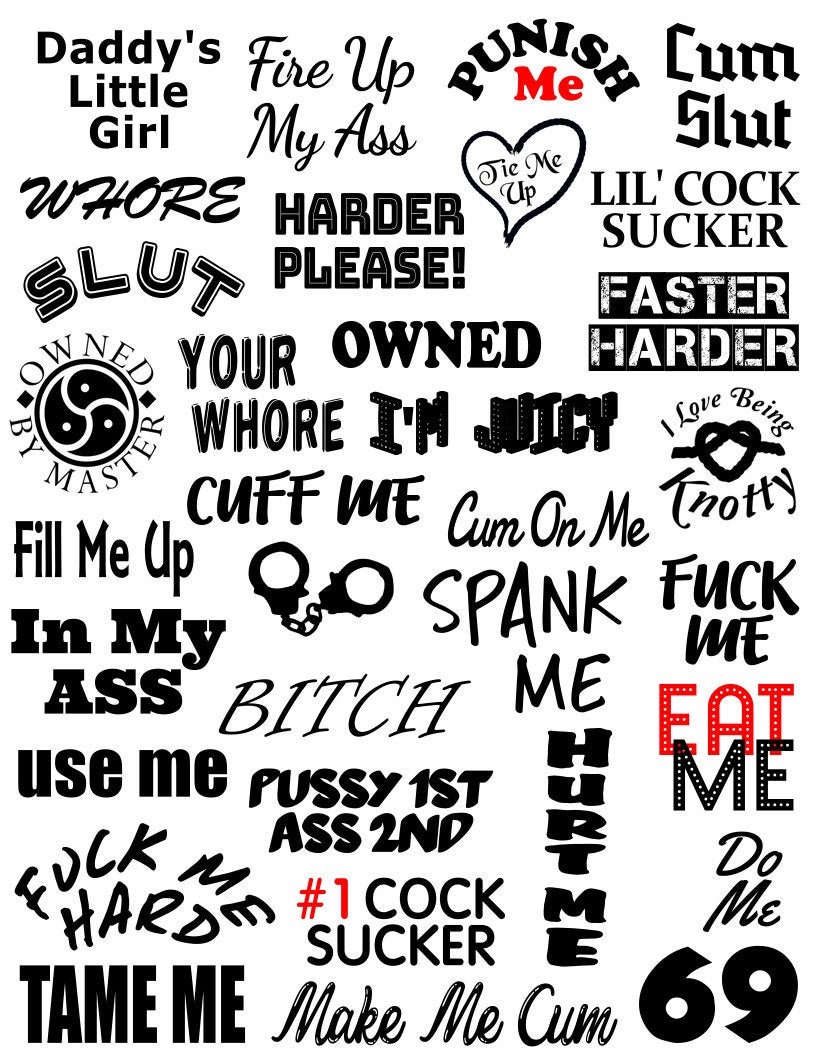 33 Bdsm Temporary Tattoos For Adults Master Slave Kinky Sex Etsy 