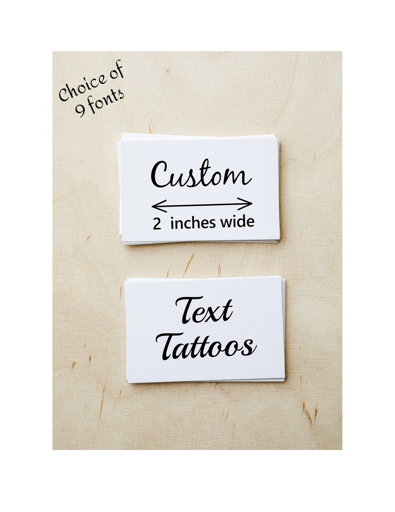 Custom Temporary Tattoo Personalize Your Name Words Text Etsy