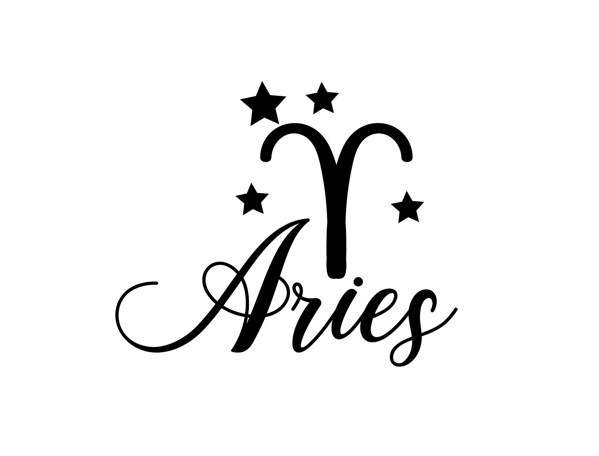 2 Zodiac Sign Aries Tattoos Astrology Star Signs Temporary | Etsy