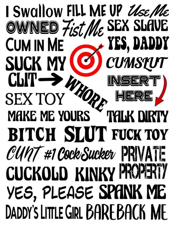 27 Bdsm Temporary Tattoos For Adults Kinky Sex Master Slave Etsy 