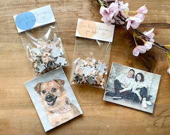 Puzzle card with your own photo and text (35 pieces)