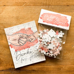 Puzzle-Karte "Danke Mama"