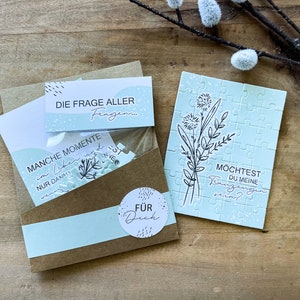Puzzle-Nachricht "Trauzeugin" - mit Grußkarte