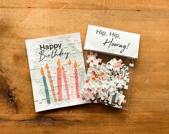 Puzzle card "Hip Hip Hooray - Birthday "