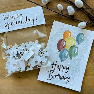 Puzzle-Karte "Geburtstag" - groß