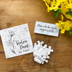 Wachsende Puzzle-Karte "Danke" zum Einpflanzen