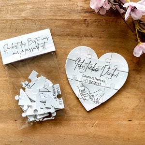 Puzzle-Karte Herz groß zum Valentinstag