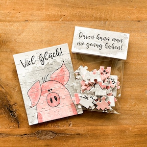 Puzzle-Karte "Glück"