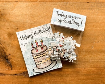 Puzzle card "Happy Birthday"