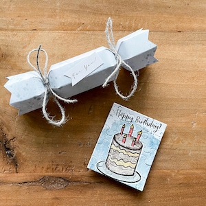 Puzzle-Karte im Bonbon "Geburtstag"