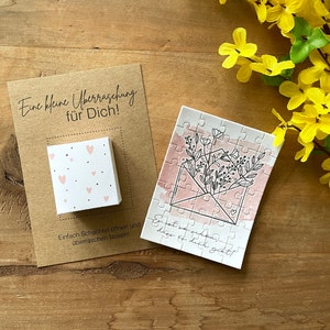 Grußkarte mit Puzzle "Es ist schön, dass es dich gibt"