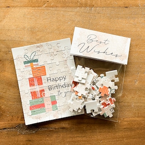 Puzzle-Karte "Best Wishes - It's your Birthday"