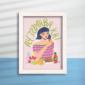 8 by 10 inch Filipino art print downloadable, “Ay, tumaba ka!” Filipino wall art, Philippines art, Filipino decor, Filipina, funny