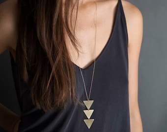 pink necklace stainless steel chain green necklace boho hippie style jewelry Long silver or brass leaf necklace layer necklace