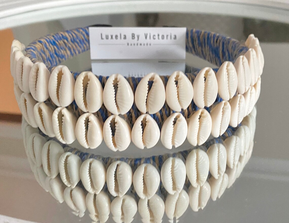 Blue Shell Headband Nautical Beach Shell Headband Beach - Etsy