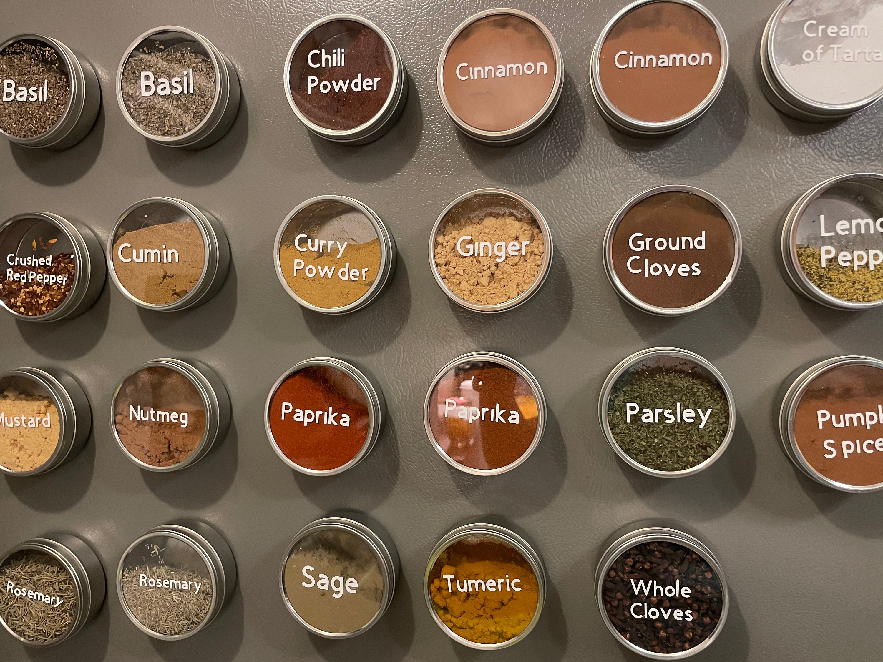 Custom Made Spice Tins with Sets of 6 Silver 4oz Etsy