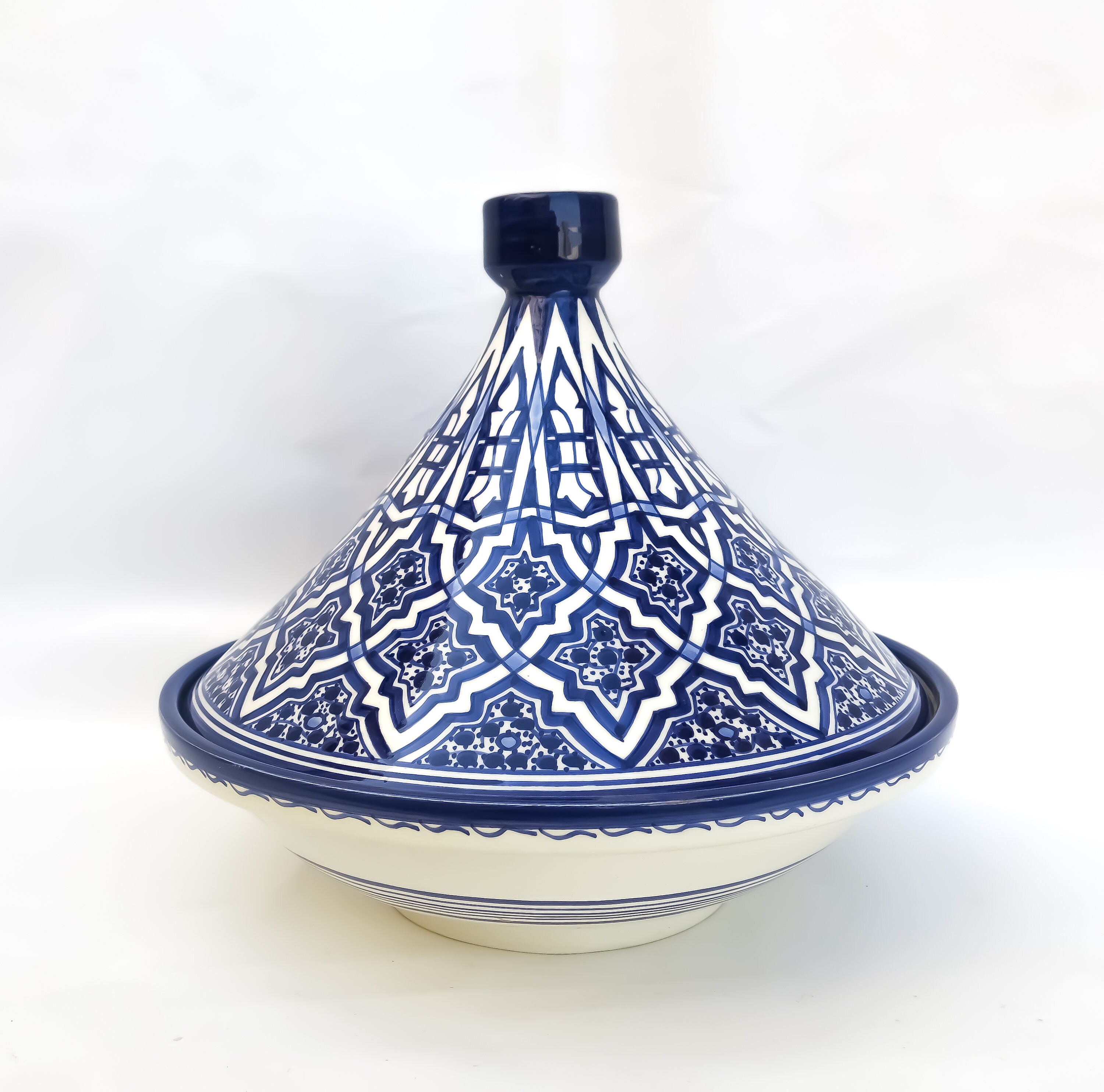 Large Moroccan Ceramic Tagine/ Handpainted Tagine/decorative Etsy
