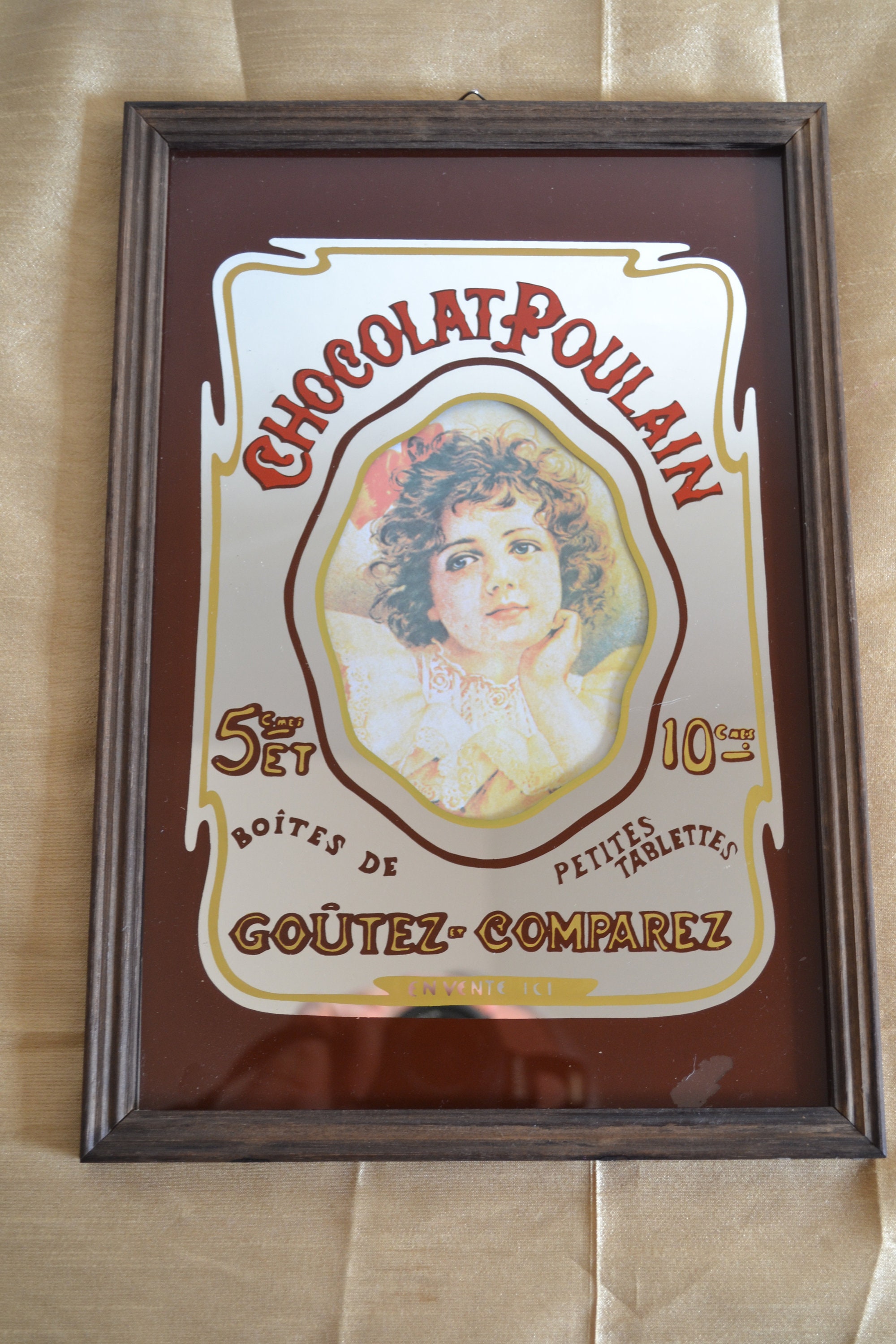 Vintage Chocolat Poulain Mirror Etsy Denmark