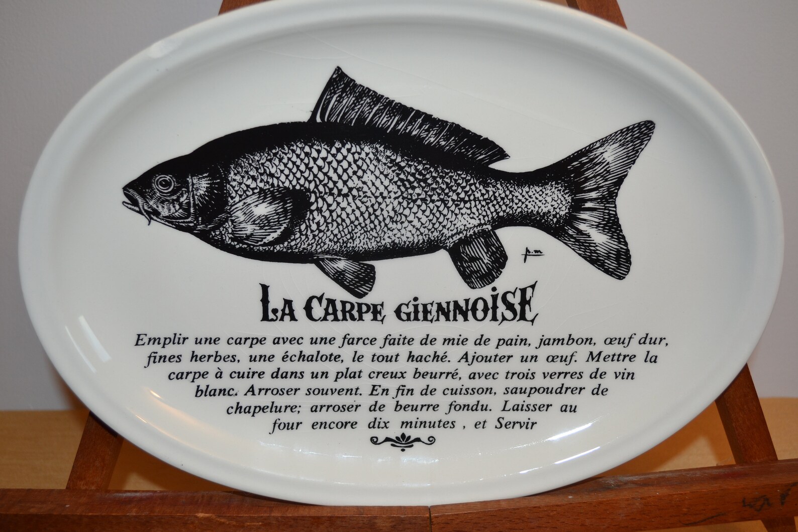 Gien Oval Fish Plate Etsy