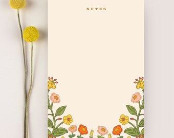 Notepad, Tear off Notepad, Floral Notepad, Cute Notepad, Flower Notepad, Watercolor Notepad, Office Gift, Gift for Coworker, Christmas