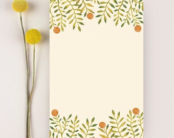 Notepad, Tear off Notepad, Small Notepad, Floral Notepad, Illustrated Notepad, Watercolor Notepad, Office Gift, Stocking Stuffers, Christmas