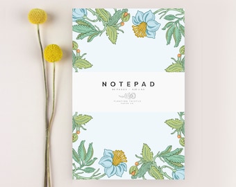 Notepad, Tear off Notepad, Floral Notepad, Notepad Cute, Office Gifts,  Illustrated Notepad, Gift for Coworker, Stocking Stuffers, Small