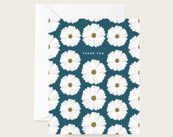 Thank You Card, Chamomile Card, Daisy Thank You Card, Botanical Card, Watercolor Thank You Card, Floral Card, Botanical Thank You Card