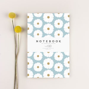 Set of 2 Notebooks, Choose Your Notebook, Back To School Notebook, Birthday Gift, Blank Journal, Floral Notebook, BLANK Notebook, Office Light Blue Daisies