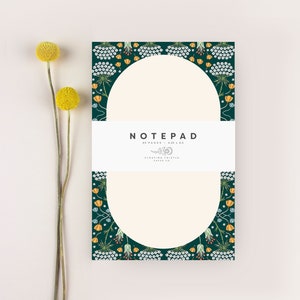 Tear of Notepad, Notepad, Cute Notepad, Flower Notepad, Illustrated Notepad, Office Gifts, Christmas Gift, Small Notepad, Stocking Stuffer image 2